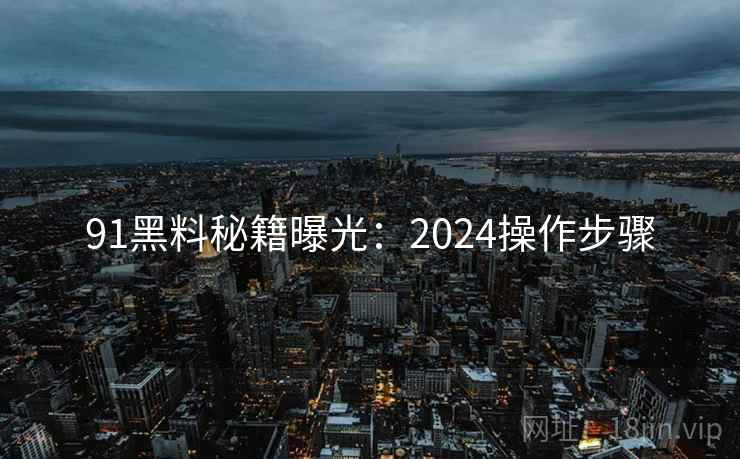 91黑料秘籍曝光：2024操作步骤