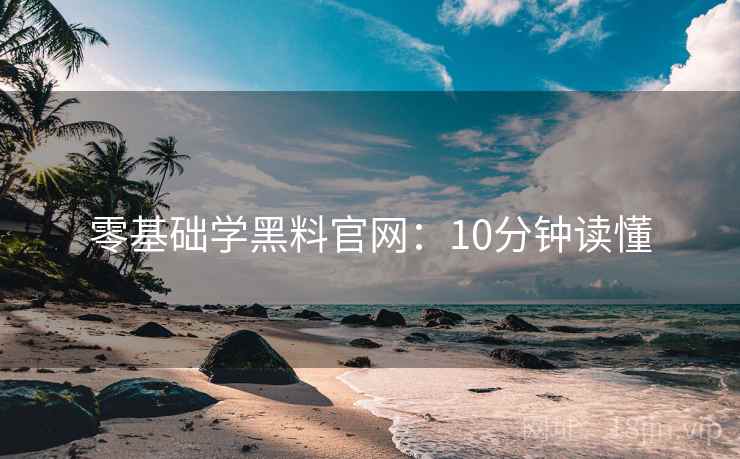 零基础学黑料官网：10分钟读懂