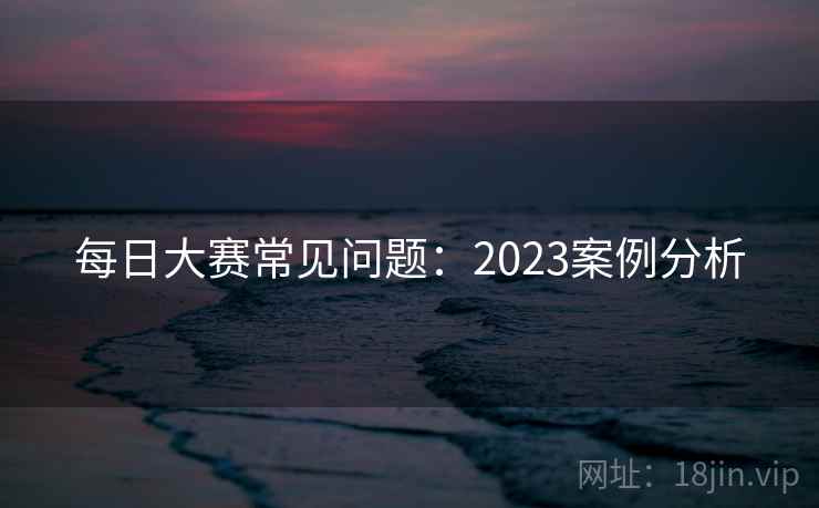 每日大赛常见问题：2023案例分析